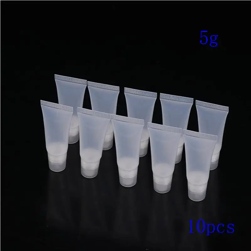 10Pcs 5/10/15ml Empty Lipstick Tube Lip Balm Soft Tube Makeup Squeeze Clear Lip Gloss Container Vue 5g