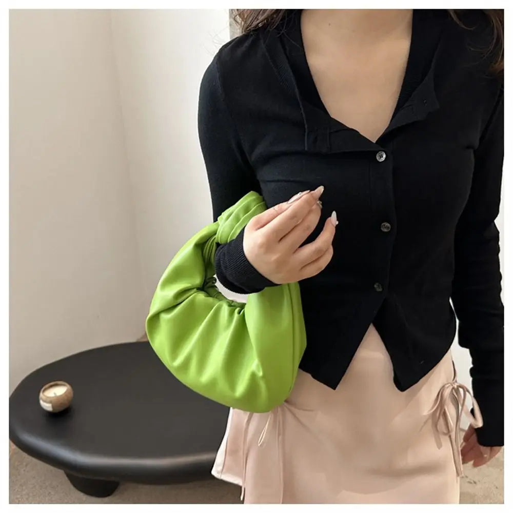 Fashion PU Leather Shoulder Bags Lightweight Solid Totes Large
