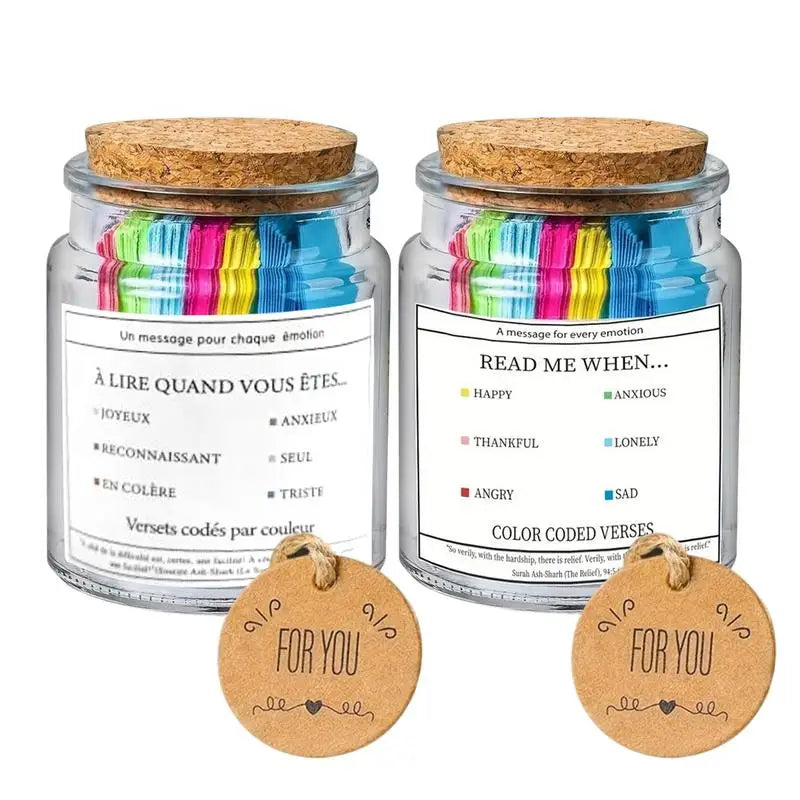 Spiritual Comfort Bible Verse Prayer Jar Christian Scripture Gift Quran Verse Jar Color-Coded Bible Verses for Christmas Easter Vue