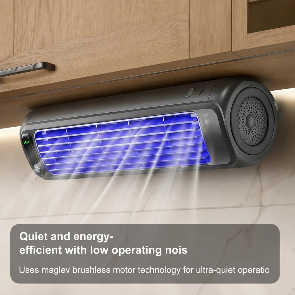 3-Speed Bladeless Fan | Wall-Mount & Floor | USB Rechargeable Bladeless Wall Floor Fan Vue