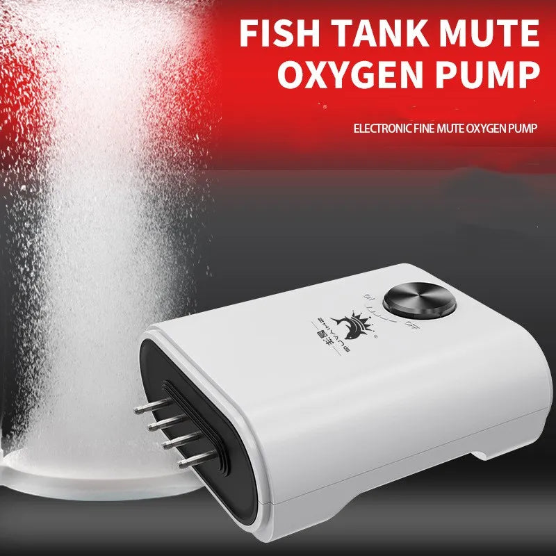 Aquarium Air Pump Ultra Silent High Energy Saving Oxygen Pump Fish Tank Aerator Adjustable Air Volume Pump 110/220V Vue