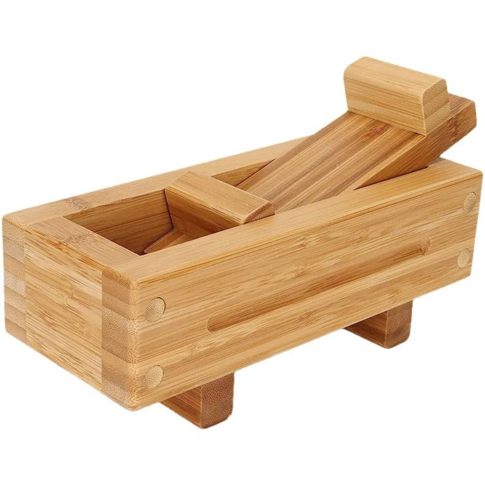 Easy To Clean Wooden Sushi Press Mold Rectangular Portable Thousand Layer Sushi Mold Flat Press Sushi Press Maker Sushi Making Vue