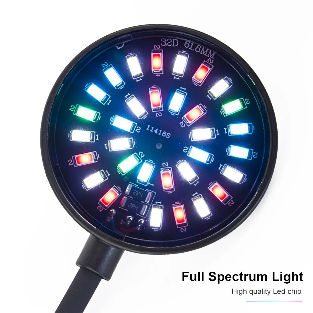 USB Aquarium Double-end Clip Lamp Adjustable Brightness Full Spectrum Phytolamp Water Grass Lights Fish Tank Decoration Light Vue