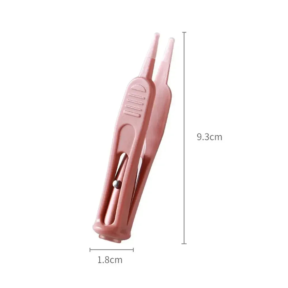 vvocci Tweezers Safe Baby Infants Clean Booger 1PC Clip Dig Ear Nose Navel Safety Forceps Cleaning Forceps With LED Light Vue