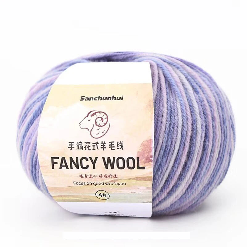 50g/roll Merino Wool Yarn Baby Soft Non-itchy Breathable Lightweight Yarn for Knitting Crochet, Baby Blanket Scarf Hat Sweater Vue 1PCS-MX-A7