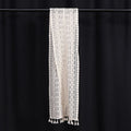 ABKW-4X Elegant Cream Crochet Lace Macrame Table Runner With Tassels For Rustic Wedding Decoration And Farmhouse Table Decor Vue Beige