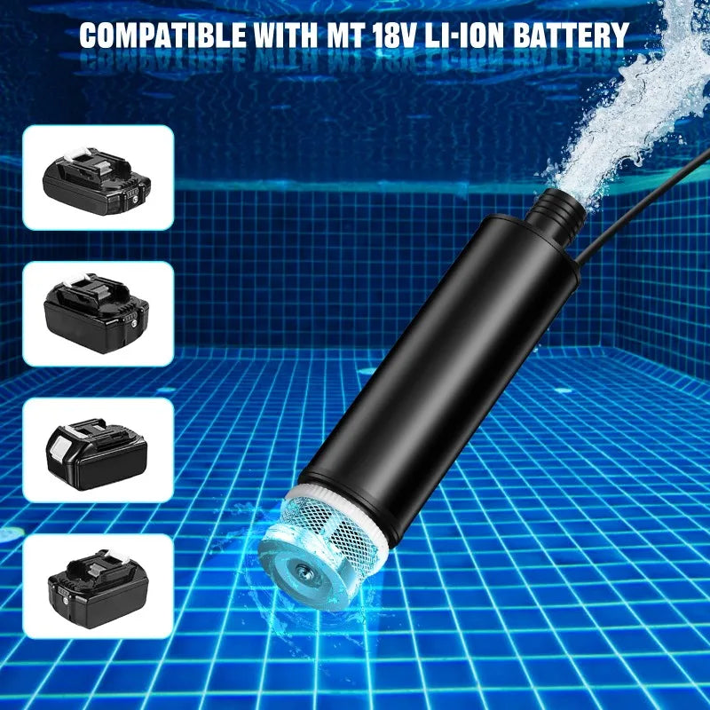 Portable Cordless Submersible Pump for Makita/Milwaukee/Ryobi 18/20V Lithium Batteries Multi-purpose Submersible Pump for Garden Vue