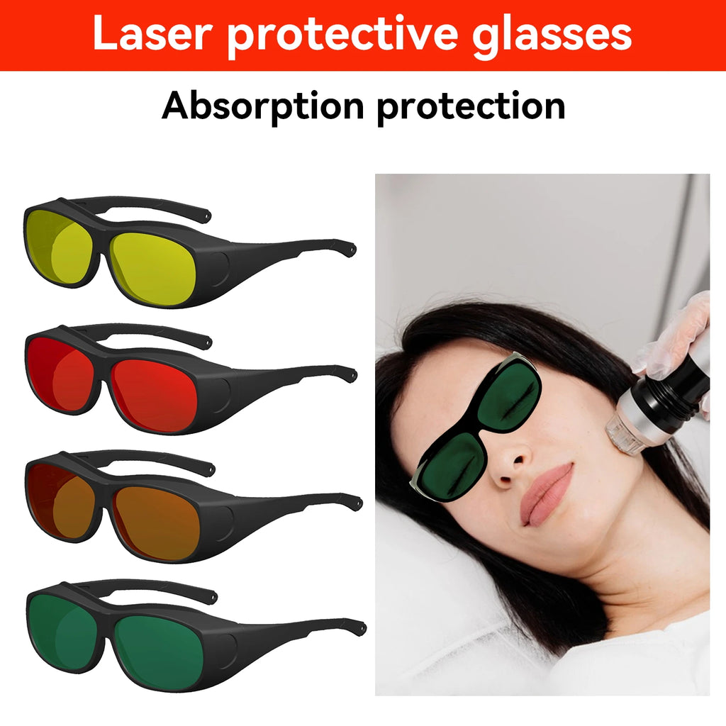 Laser Goggles ANSI Z87.1 Approved OD7+ 800-1100nm Impact-Resistant PA Frame Laser Lenses for High Power Fiber Laser Cutting Vue