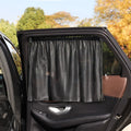 Black Suction Cup Curtain UV Protection Universal Side Window Car