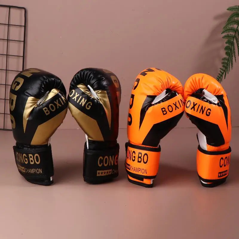 Kids Professional Boxing Training Sparring Gloves PU Leather