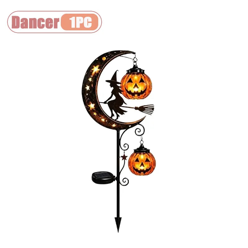1-2pcs Solar Powered Halloween Black Cat and Pumpkin Yard Stake Light for Garden Lawn Pathway Patio Porch Decor Vue Dancer-1PC