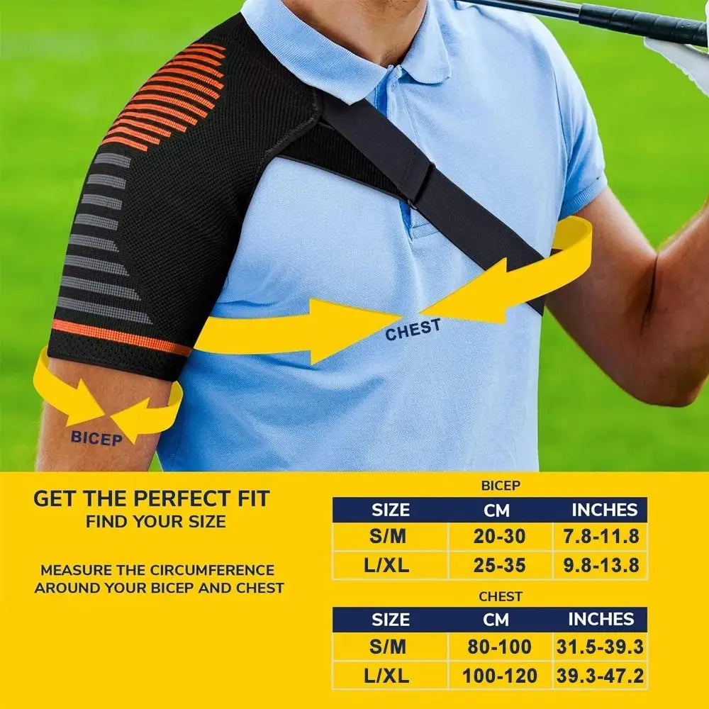 Knitted Compression Shoulder Brace Adjustable Breathable Shoulder Support Strap Protection Durable Shoulder Orthopedic Brace Vue