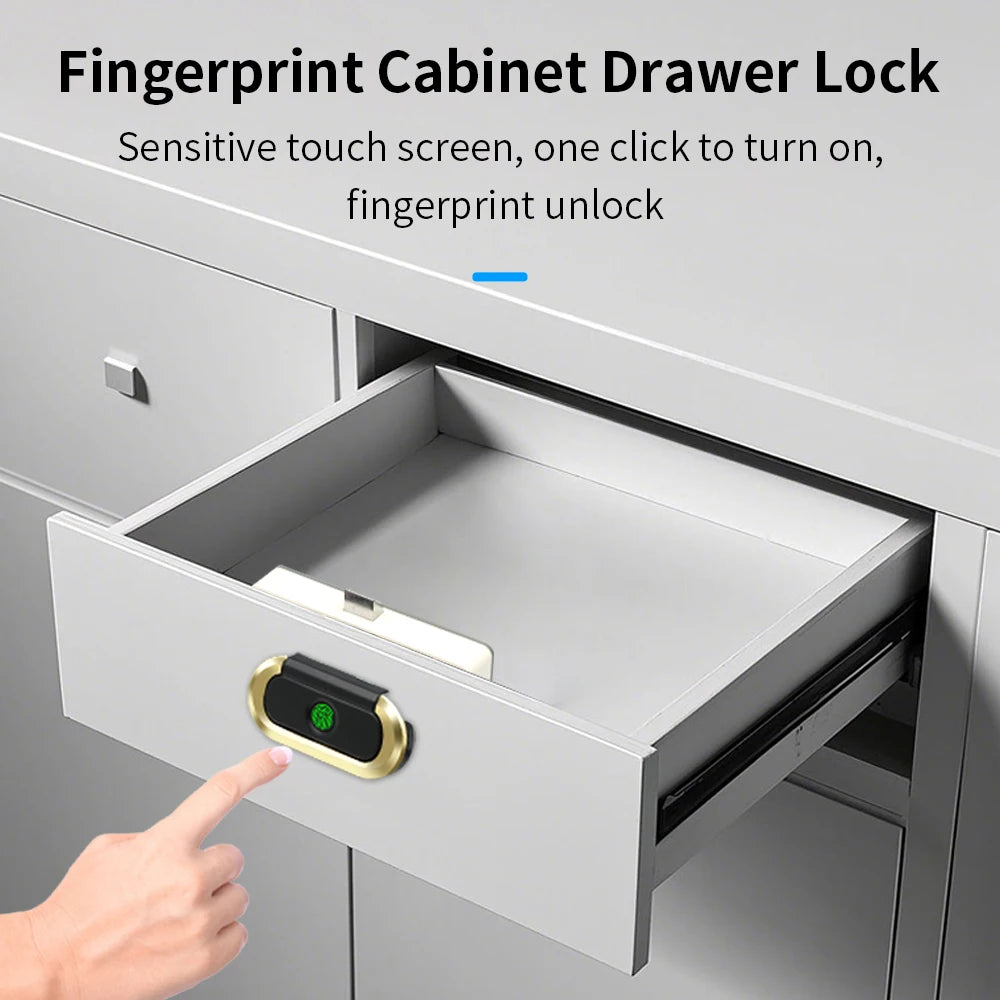 Fingerprint Smart Drawer Cabinet Lock Invisible Keyless Unlock Furniture Locker Safe Electronic Fingerprint Sensor Cabinet Lock Vue