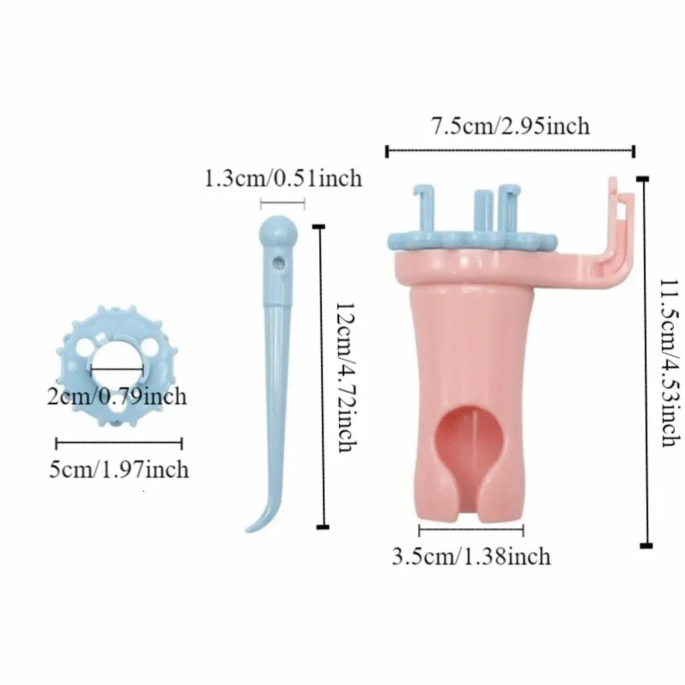 Portable Plastic Spool Knitter Manual Round Shape Weaving Lacing Machine Changeable Heads DIY Craft Bracelet Weaver Gift Vue