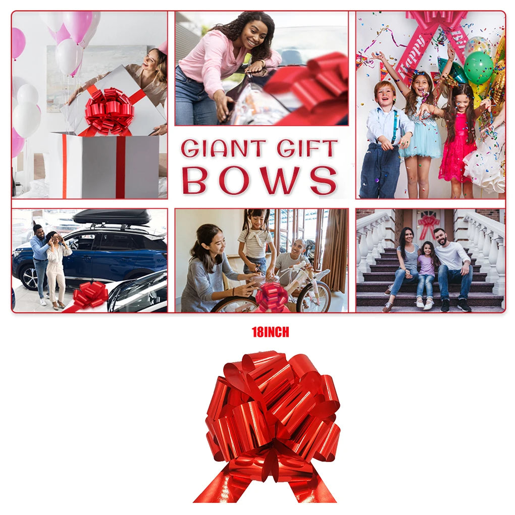 18Inch Big Car Bow Giant Extra Large Bow For Cars Ribbon Pull Bows Large Gift Decoration Vue