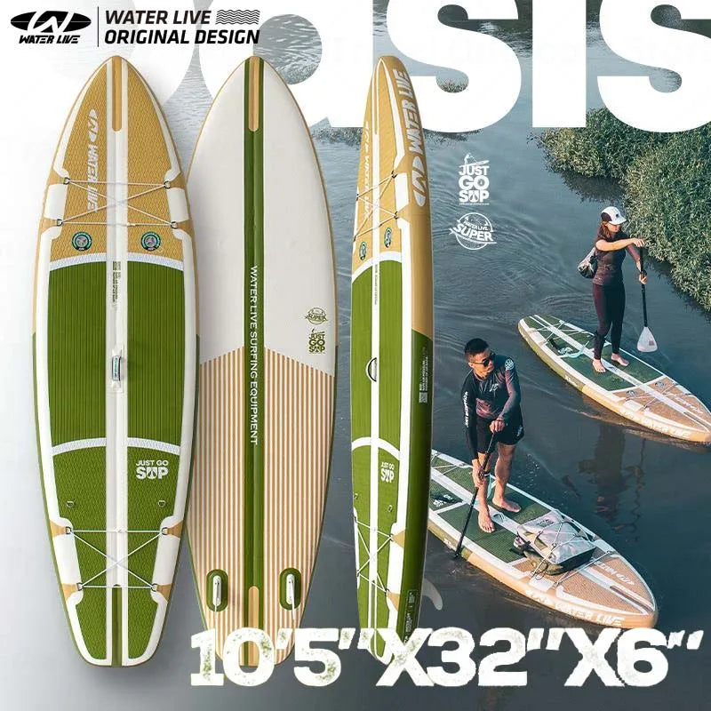 WATERLIVE Oasis Inflatable SUP Paddleboard | Double Airbag Inflatable SUP Board Vue