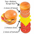 Non-slip Hamburger Coaster Set Heat-resistant Creative Burger Cup Mat Stackable Insulation Hamburger Drinks Pads Home Decoration Vue Hamburger