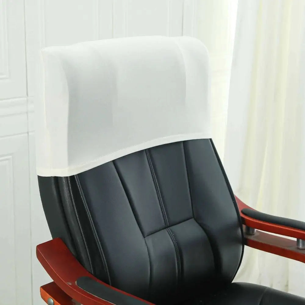 Solid Color Office Chair Backrest Cover Dustproof Elastic Chair Back Protector Comfortable Stretchable Chair Head Cover Vue