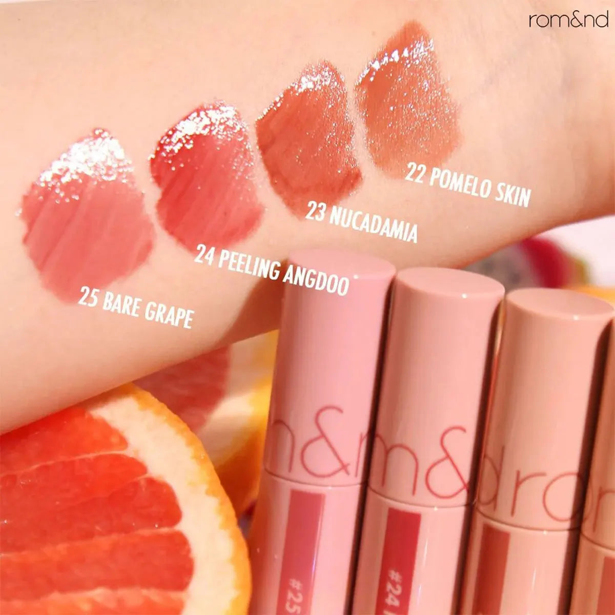 rom&nd JUICY LASTING TINT-8 Shades,Moisturizing Non-Sticky,Long-Lasting Luxury Makeup,Korean Cosmetic,K-Beauty,Korean Makeup Vue