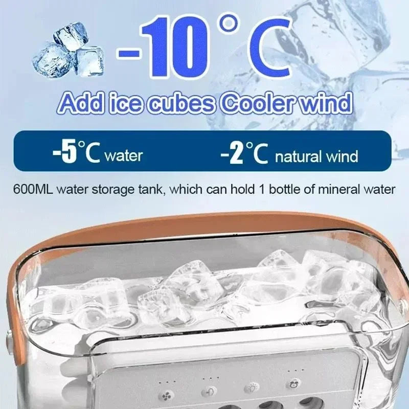 Portable 3 In 1 Fan AIr Conditioner Household Small Air Cooler LED Night Lights Humidifier Air Adjustment Home Fans Dropshipping Vue