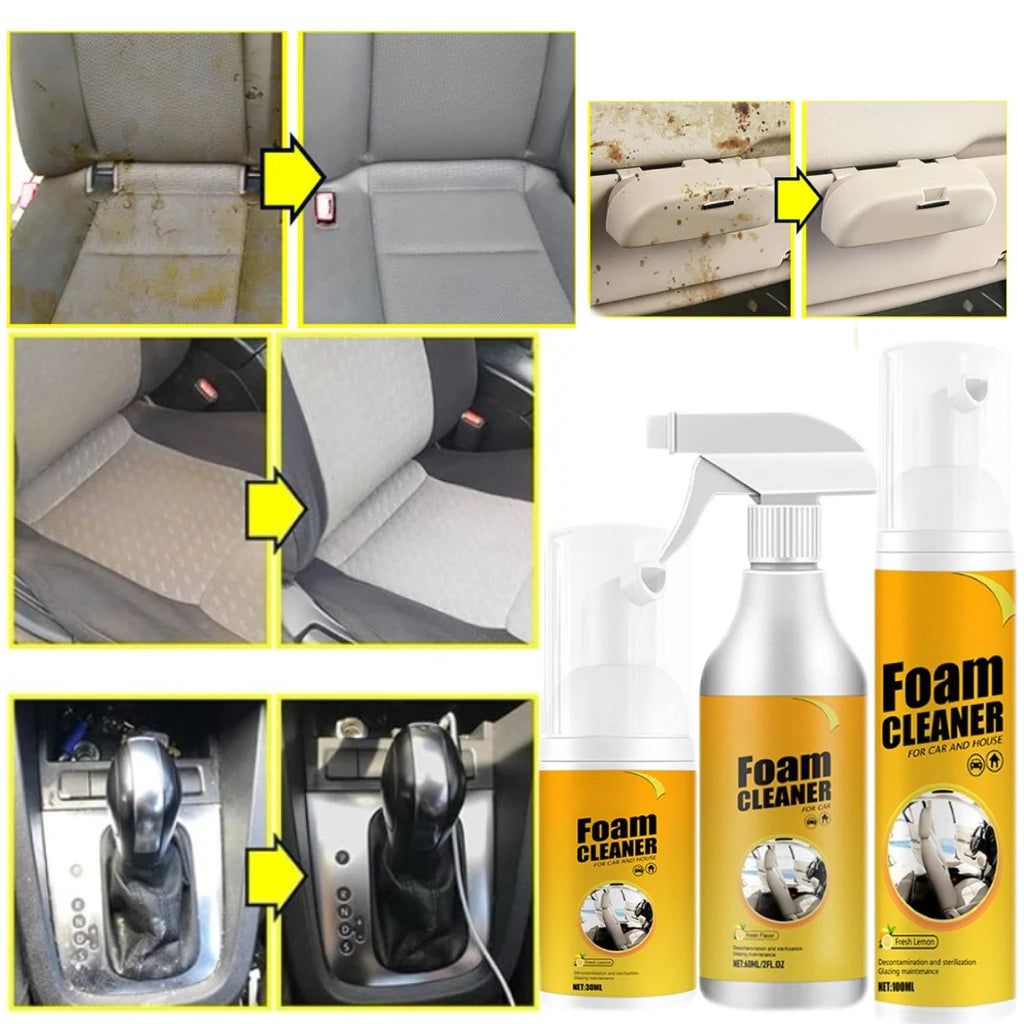 Car Interior Multifunctional Foam Cleaning Spray Car Steering Wheel Leather Seat Decontamination Deep Cleaning Multi-foam Spray Vue