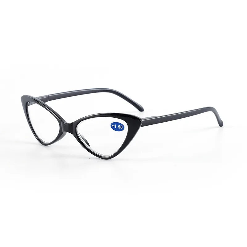 Cat Eye Women's Reading Glasses – Retro Leopard Frame +1.5–+3.0 Reading Glasses Vue BLACK +100