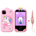 Kids Smartphone Toy with 18 Puzzle Games Camera MP3 Player, Learning Phone for Boys Girls Cell Phone Gift for Birthday Christmas Vue pink