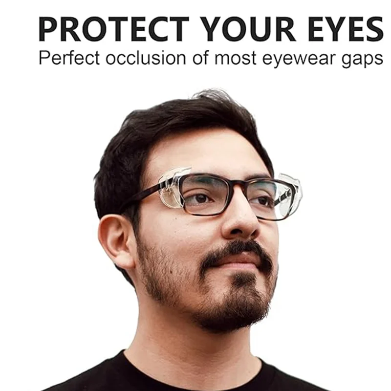 16 Pairs Eye Glasses Side Shield For Prescription Glasses Fits Small To Large Eyeglassesabkw Vue Transparent