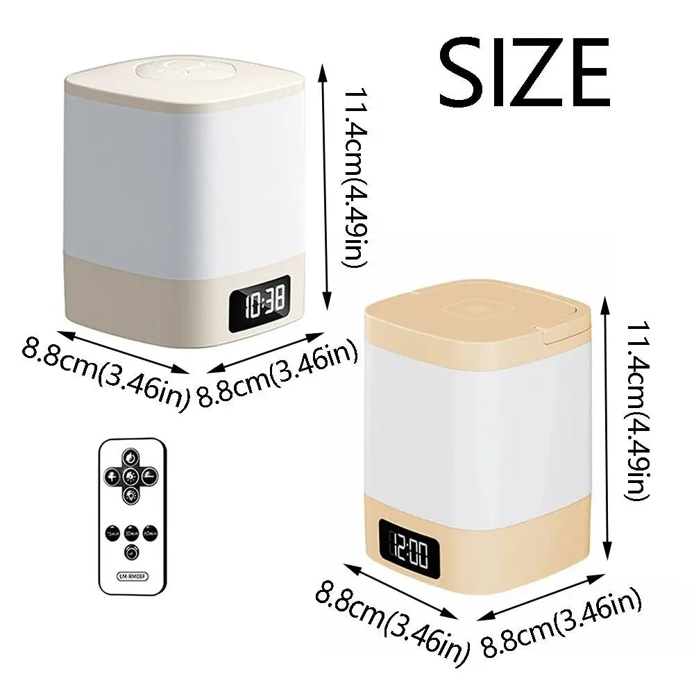 Portable Touch LED Night Light Dimmable Light Touch Sensor Clock Night Light Remote Control Time Display Desk Lamp Vue
