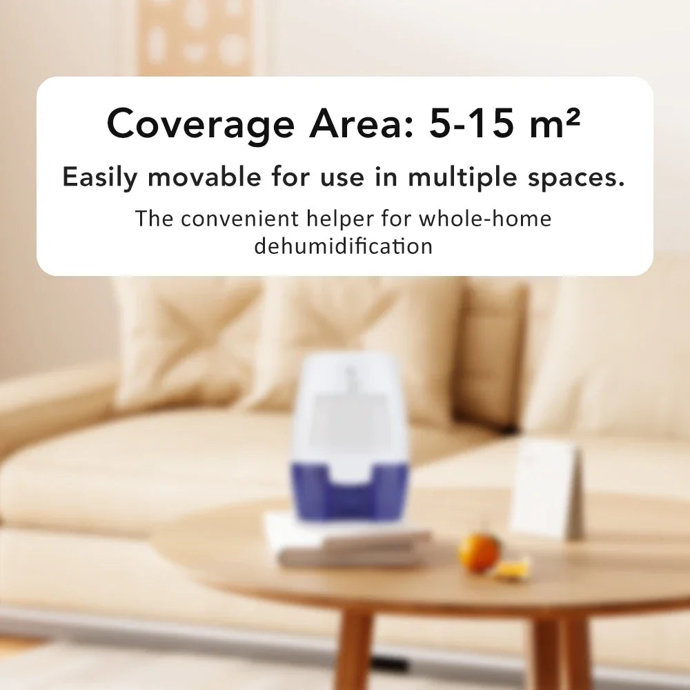 Mini Home Dehumidifier Portable Bedroom Quick Moisture Air Dryer Mute Absorber Bathroom Closet Dehumidifier Desiccant USB Plug Vue