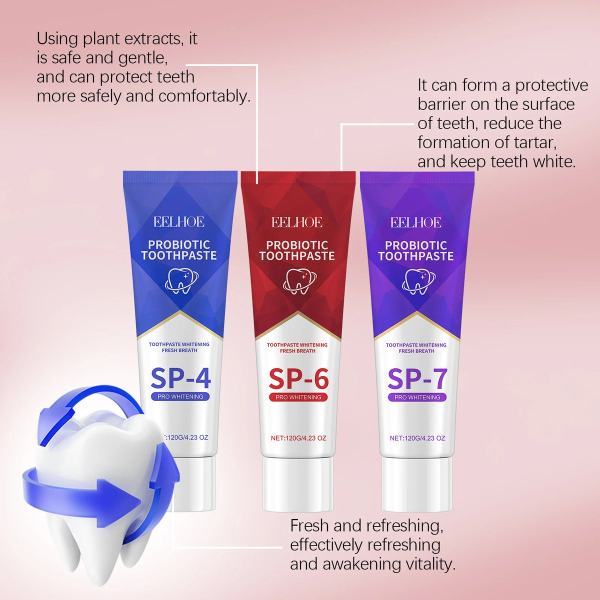 Probiotic Toothpaste Cleans Odor and Dirt, Gently Cares for Teeth, Cleans and Protects Teeth for Daily Oral Care Effectively Vue