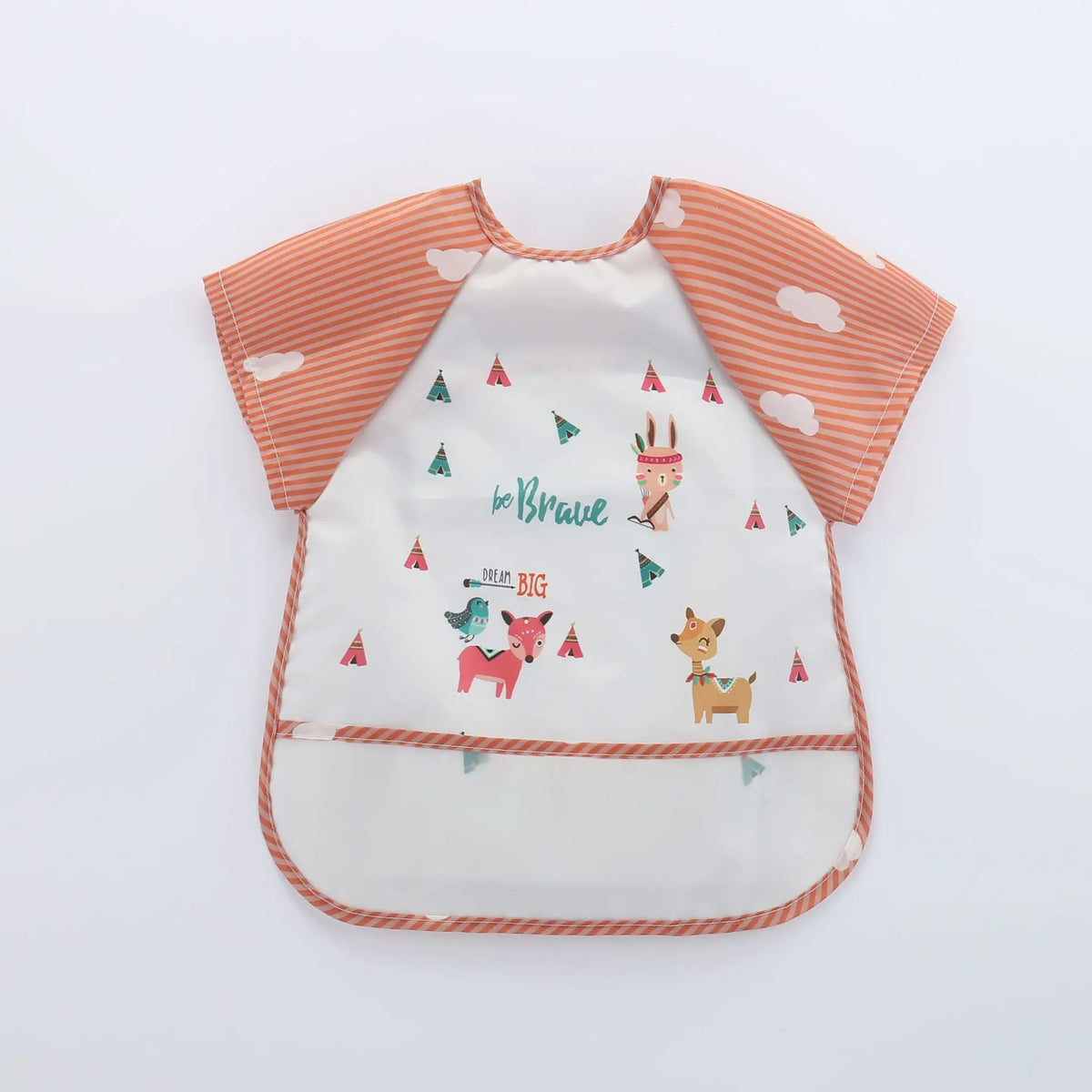 0-3Y Boys Girls Burp Clothes Smock Infant Baby Cartoon Sleeveless Waterproof Eating Toddler Art Apron Animal Smock Soft Baby Bib Vue B165 Fox 0-3Y
