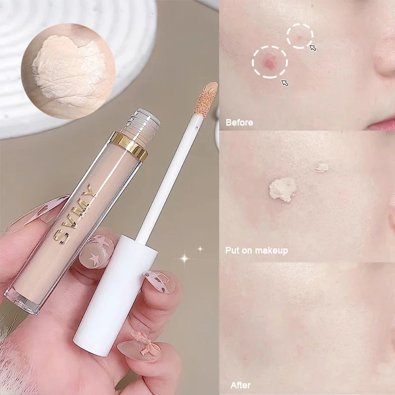 4 Colors Silky Concealer Foundation Cream Cover Acne Marks Spots Dark Eye Circles Face Brightening Skin Whitening Concealer Vue