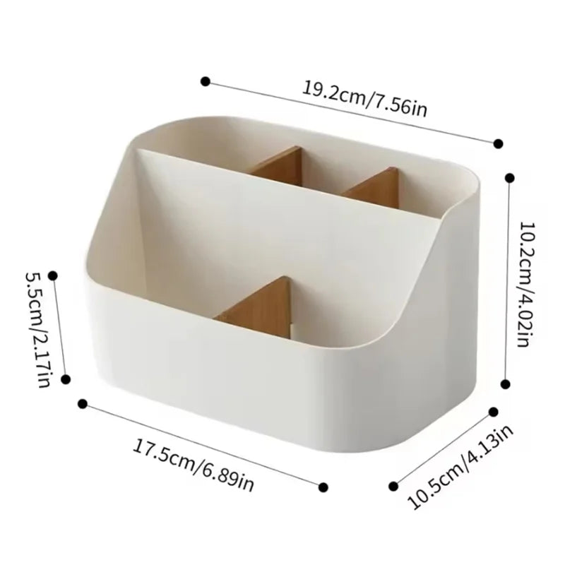 Desktop Storage Box Makeup Brushes Holder With Detachable Divider Comestic Tools Lipstick Beauty Tools Stationery Storage Box Vue