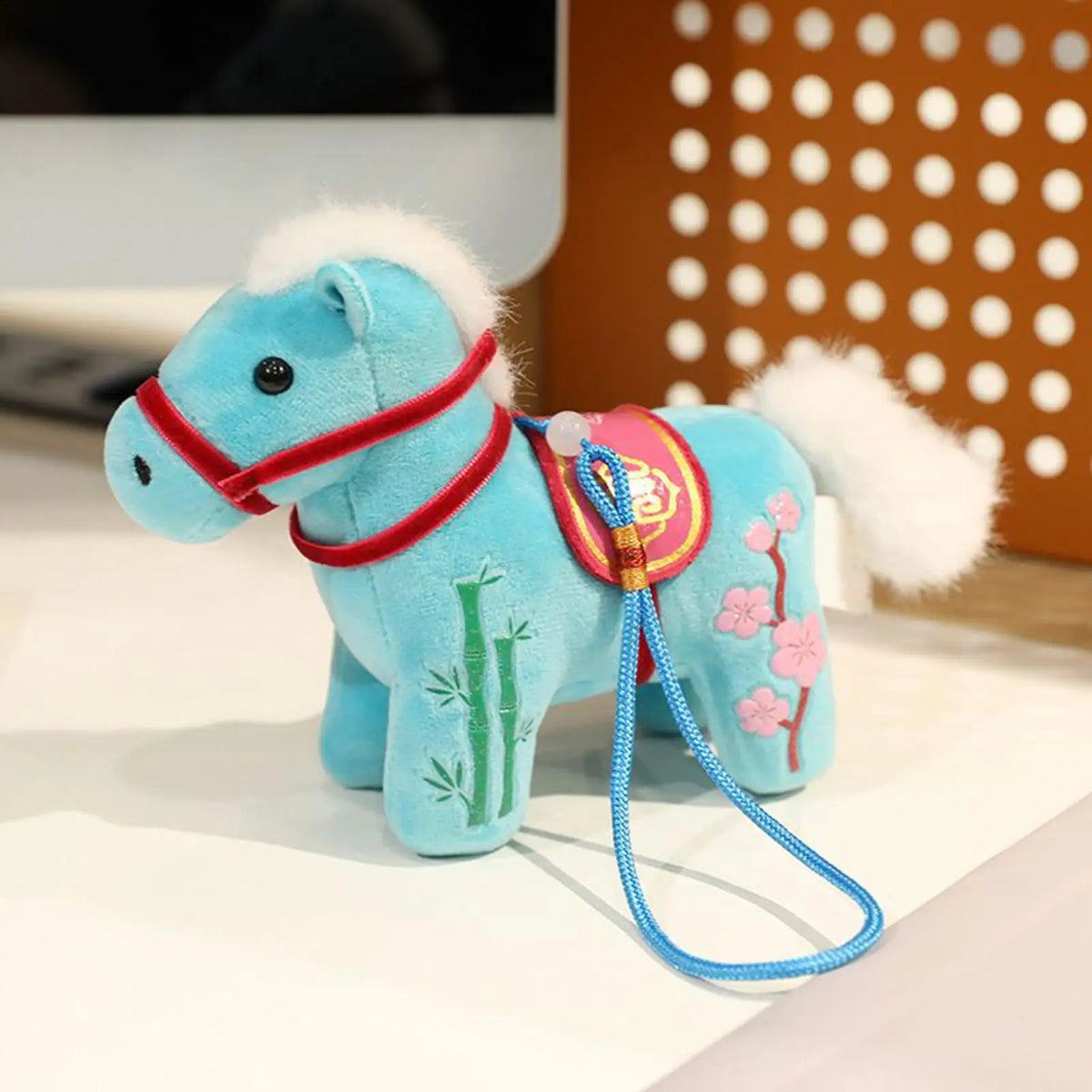 Stuffed Horse Plush Toy 2026 Collectible Cuddly Plush Ornament Chinese New Year Stuffed Animal Toy for Home Living Room Nursery Vue