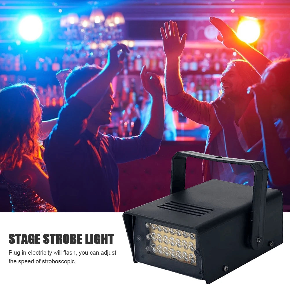 LED Strobe Light Stage Flash White Lighting Remote Control Strobe Lights Gift Adjustable Speed Party Light DJ Disco Stage Decor Vue