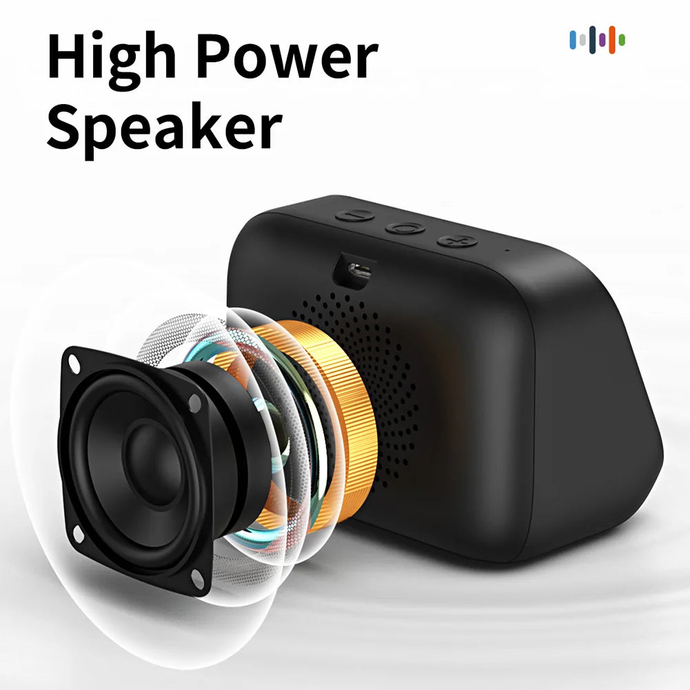4.0 TFT Screen AI Voice Smart Speaker 5W Speaker 7-Color Light Bluetooth 5.4 Hands-Free Call/E-Photo Album/Weather Alarm Vue