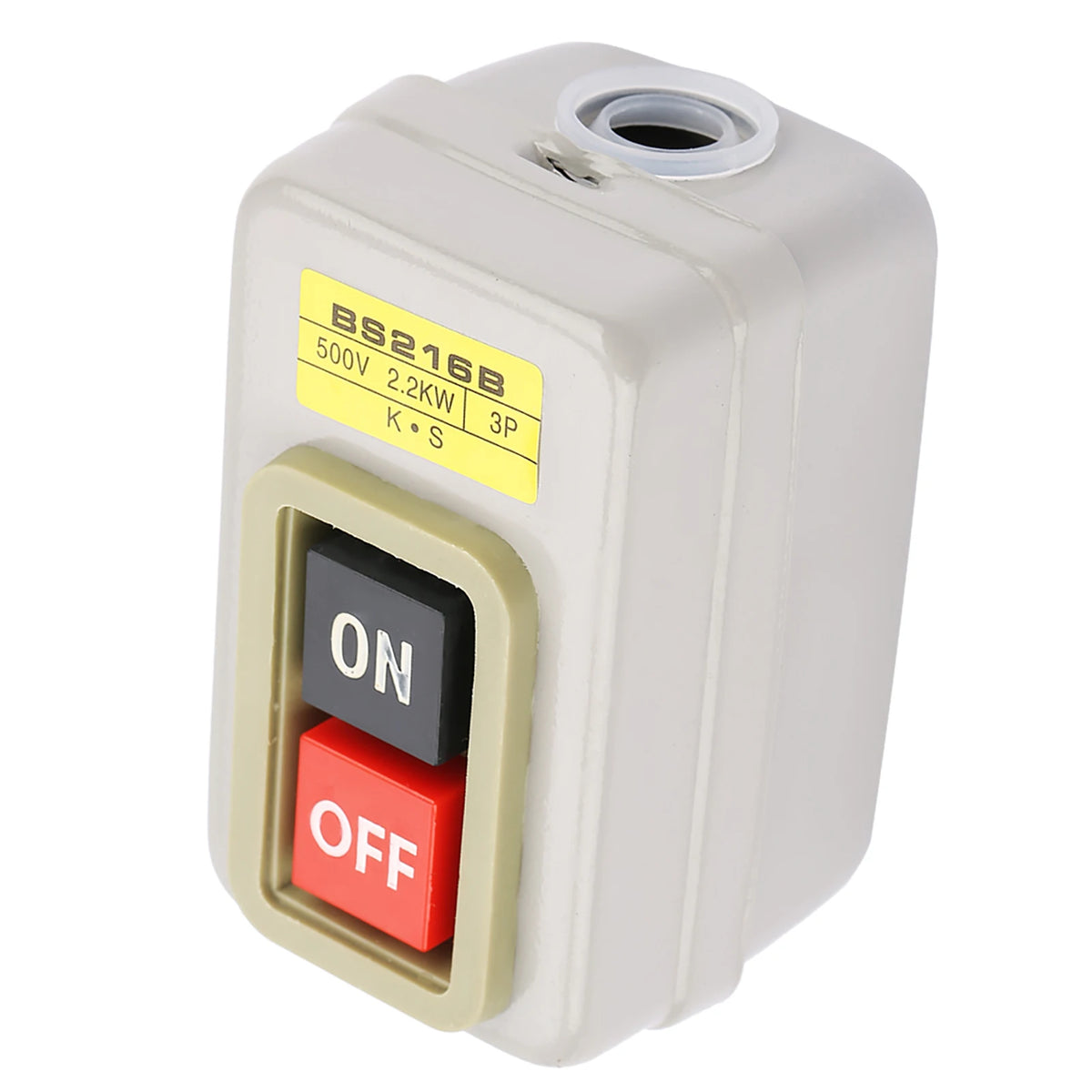 On/Off Push Button Switch Self Locking 3P On/Off Power Push Button Switch 110/220/380V 15A BS216B Vue