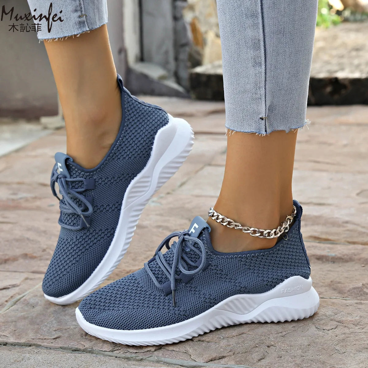 Women's Breathable Mesh Sneakers | Casual Flat Anti-Slip Shoes Casual Mesh Sneakers Vue