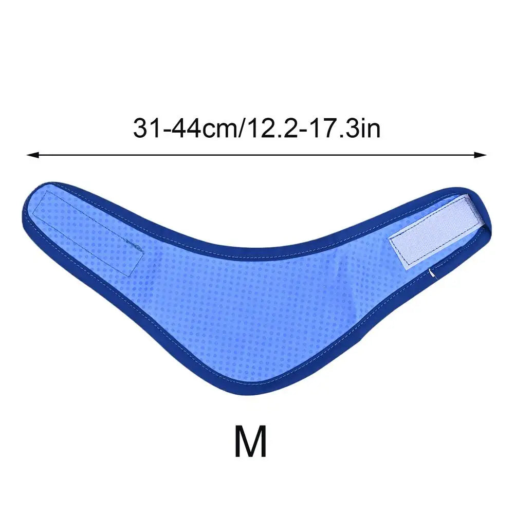 M/L Adjustable Dog Cooling Collar for Summer, Breathable Pet Neck Bandana Cooler, Reusable Puppy Cooling Scarf for Outdoor Walk Vue M