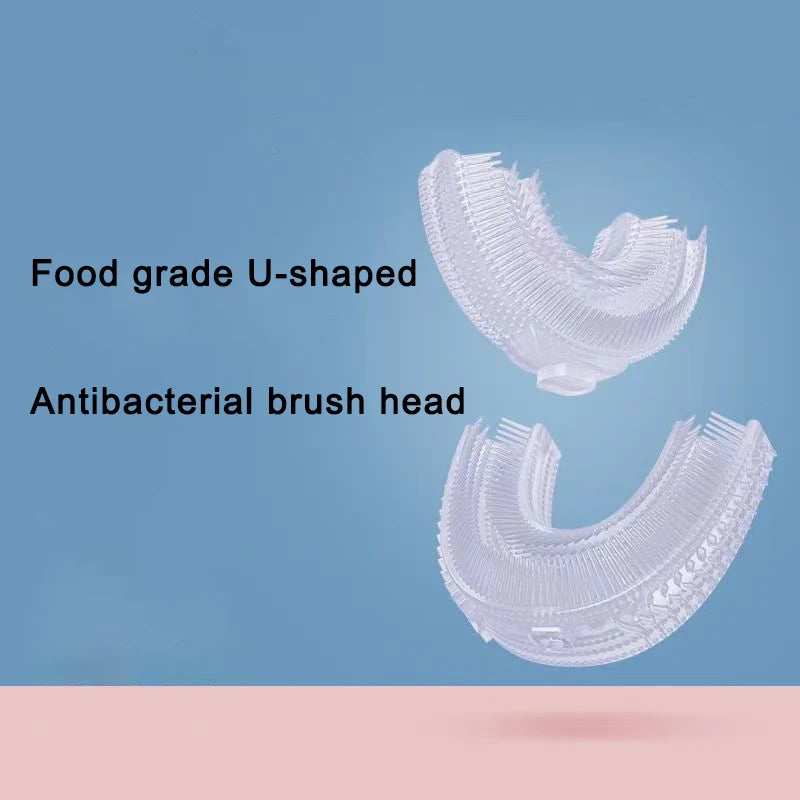 U Shaped Electric Toothbrush Replacement Heads for 360 Degree Sonic Electric Toothbrush Kids Children Adults Silicone Brush Head Vue