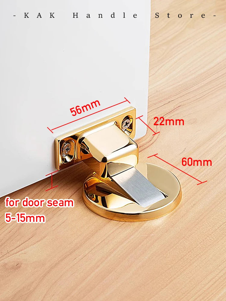 KAK Non-Punch Magnetic Door Stopper Hidden Doorstop Door Holder Zinc Alloy Wall Protector Wind-Proof Stop Door Hardware Vue