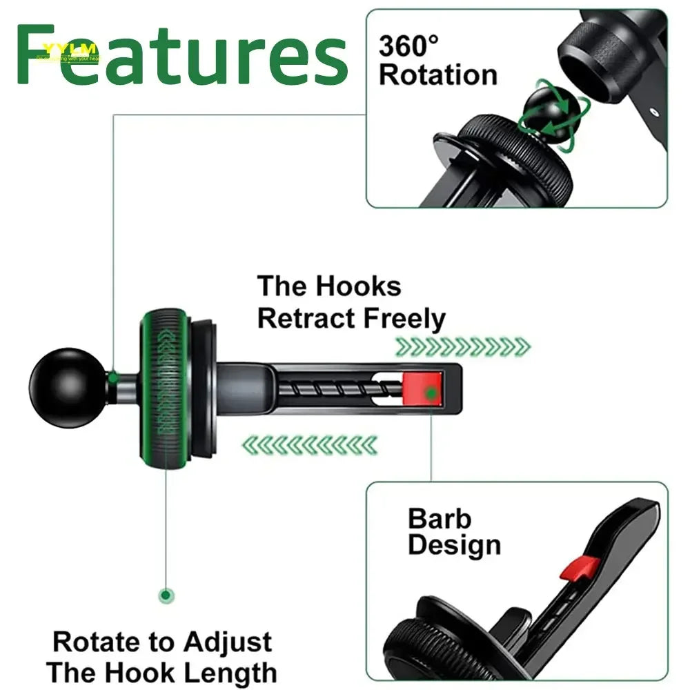 17MM Ball Head Car Air Outlets Phone Support Universal Car Phone Holder Base for Car Air Vent Cell Phone Holder Mount Vue