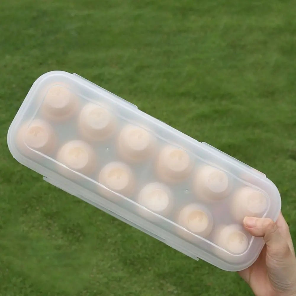 Practical Plastic 12/18 Grids Egg Tray Snap-on Anti-collision Egg Storage Box Transparent Stackable Fridge Egg Organizer Kitchen Vue