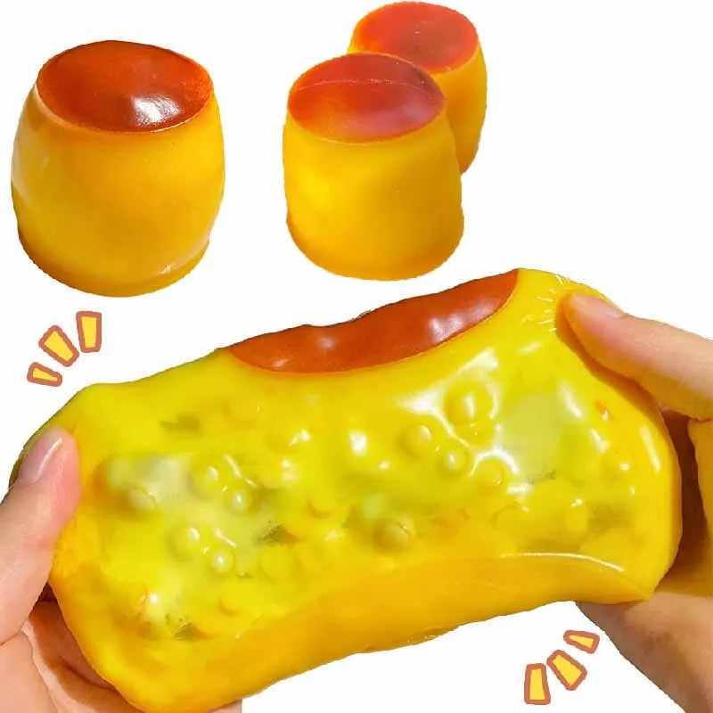 Crunchy Squishy lemon Mango crackle sound Squeeze Toy Crispy Cheese Fidget Squishy Toy Handmade Blocks Filled ASMR for Adult Vue