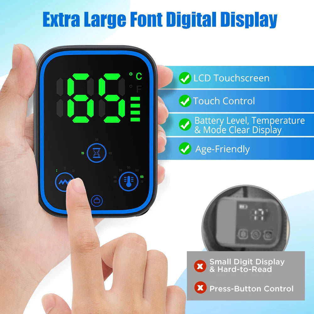 2-in-1 App-Controlled Shoulder & Knee Massager with Heat Wearable Joint Massager Vue