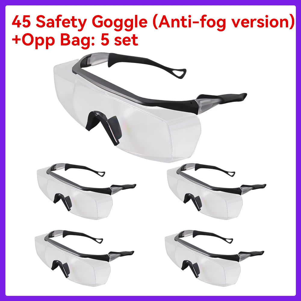 Laser Lenses CE EN207 Standard OD5+ 355/532nm Anti-Fog PC Shell for UV Laser PCB Engraving Precision Electronics Manufacturing Vue 5pcs antifog OPP bag