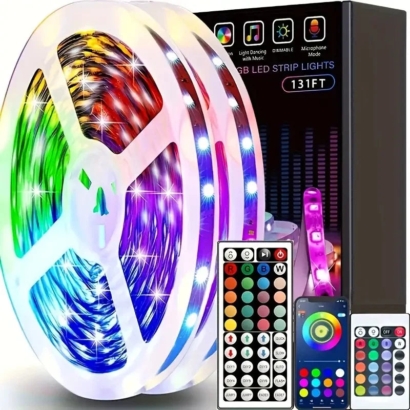 RGB LED Strip Light SMD 5050 with USB Remote And APP Control Flexible Tape Diode Ribbon for TV Backlight Living Room Bedroom Vue