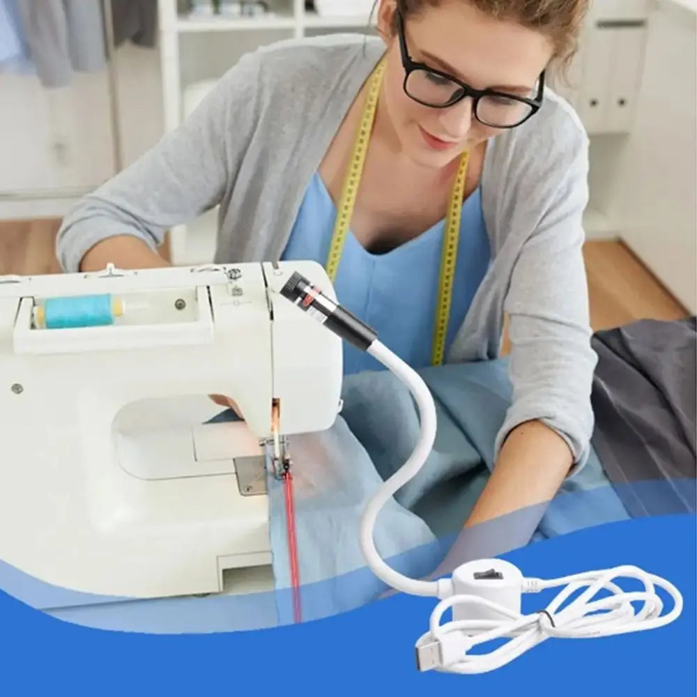 Red Laser Sewing Laser Guide Adjustable Hose 5MW/100MW Sewing Machine Light Magnetic Base Dot Line Cross Head Vue