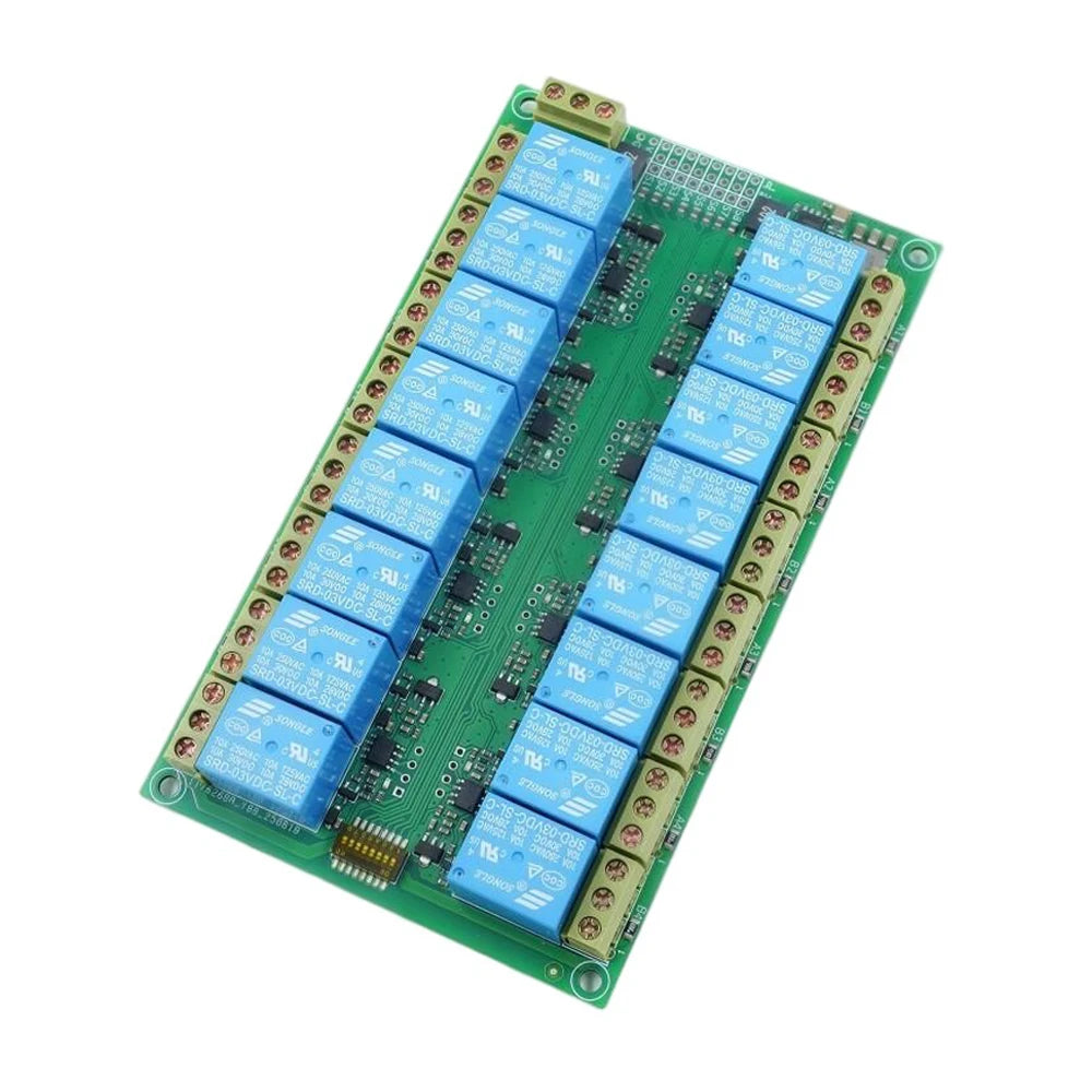 16 Way 8 Channel RC PWM Relay Module Electronic Switch DIP Adjustable 4.5V-12V Receiver Control for RC Car Boat Aircraft Model Vue